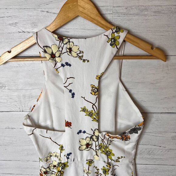 Zara Dress Womens Size Small White Floral Sleeveless Cottagecore Side Zipper - Picture 14 of 16